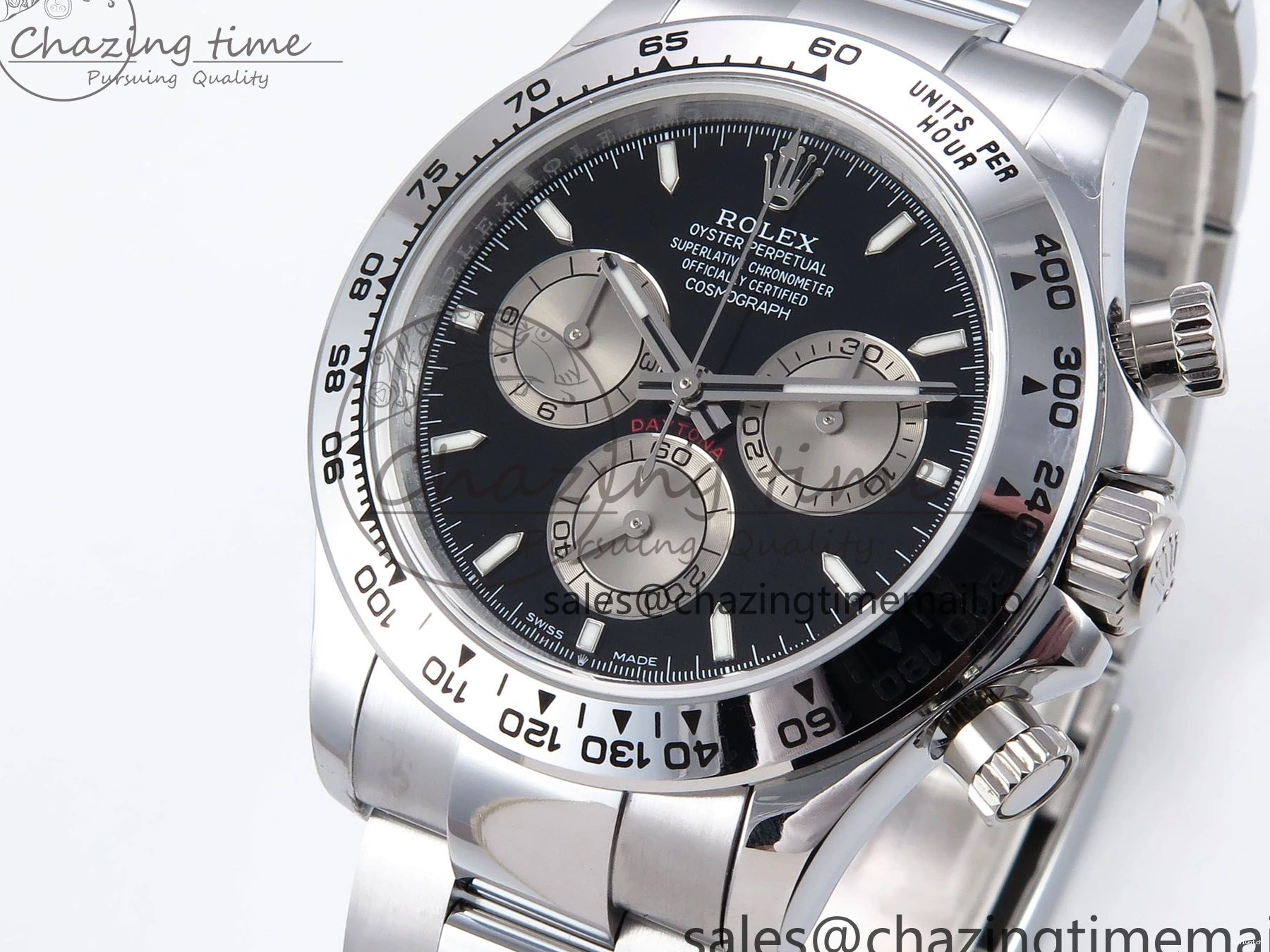 SS Best Daytona Weight） (Gain QF V6 Edition on SH4131 Silver 1:1 Black 126509 Bracelet Dial 0505